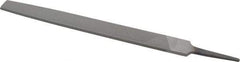 Value Collection - 10" Long, Second Cut, Flat American-Pattern File - Double Cut, 1/4" Overall Thickness, Tang - Americas Industrial Supply