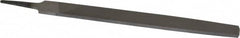 Value Collection - 10" Long, Smooth Cut, Flat American-Pattern File - Double Cut, 1/4" Overall Thickness, Tang - Americas Industrial Supply