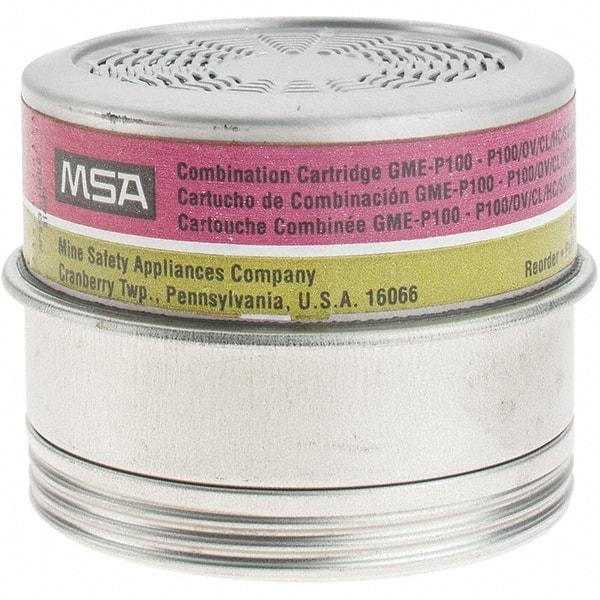 MSA - Organic Vapor, Chlorine, Sulfur, Dioxide & Hydrogen Chloride, Hydrogen Sulfide, Ammonia, Methylamine, Formaldehyde, Hydrogen Fluoride & Particulate Protection PAPR Combination Multi-Gas/P100 Particulate Filter Cartridge - Americas Industrial Supply