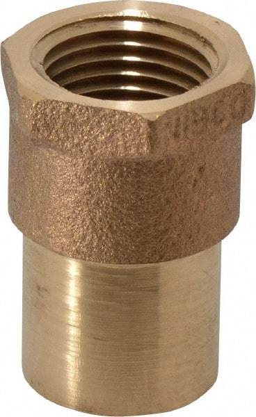 NIBCO - 3/4 x 1/2" Cast Copper Pipe Adapter - FTG x F, Pressure Fitting - Americas Industrial Supply