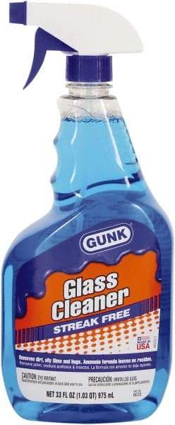 Gunk - Ammonium Hydroxide Glass Cleaner - 33 oz Spray Bottle - Americas Industrial Supply