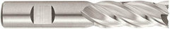 Niagara Cutter - 1", 6" LOC, 1" Shank Diam, 8-1/2" OAL, 4 Flute, Cobalt Square End Mill - Single End, TiCN Finish, Spiral Flute, 35° Helix, Centercutting, Right Hand Cut, Right Hand Flute, Series EX350 - Americas Industrial Supply