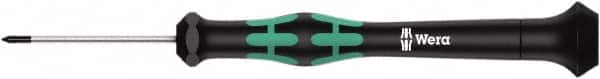 Wera - #000 Phillips Point, 40mm Blade Length Precision Phillips Screwdriver - 137mm OAL - Americas Industrial Supply
