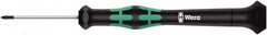 Wera - #000 Phillips Point, 40mm Blade Length Precision Phillips Screwdriver - 137mm OAL - Americas Industrial Supply