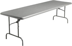 ICEBERG - 30" Long x 96" Wide x 29" High, Folding Table - Charcoal - Americas Industrial Supply