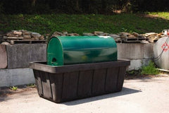 Eagle - 373 Gal Sump, 10,000 Lb Capacity, 1 Drum, Polyethylene Spill Deck or Pallet - 84" Long x 44" Wide x 30" High, Black, Drain Included, Horizontal, 1 Tank Drum Configuration - Americas Industrial Supply