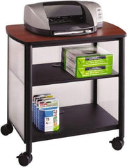 Safco - Black & Cherry Case/Stand - Use with Printer, Office Machines - Americas Industrial Supply