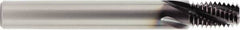 OSG - 1/16-27 NPTF, 0.184" Cutting Diam, 3 Flute, Solid Carbide Helical Flute Thread Mill - Internal Thread, 0.426" LOC, 3" OAL, 1/4" Shank Diam - Americas Industrial Supply
