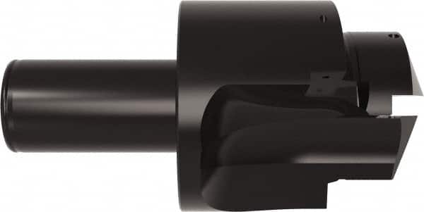 Allied Machine and Engineering - ISO 11926-1, MS 16142, SAE J1926-1 Standard, 2-1/2-12, 32 Tube Dash Number, 15° Porting Angle, 2.421" Pilot Diam, 1-1/2" Shank Diam, Indexable Spade Blade Insert Porting Tool - 2 Porting Inserts, 6-3/4" Overall Length - Americas Industrial Supply