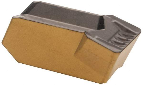 Iscar - 808GIMY Grade IC830, 8mm Cutting Width Carbide Grooving Insert - 4.8mm Max Depth of Cut, Neutral, 0.8mm Corner Radius, AlTiN/TiN Finish - Americas Industrial Supply