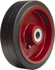 Hamilton - 10 Inch Diameter x 3 Inch Wide, Rubber on Cast Iron Caster Wheel - 1,000 Lb. Capacity, 3-1/4 Inch Hub Length, 1-1/4 Inch Axle Diameter, Straight Roller Bearing - Americas Industrial Supply