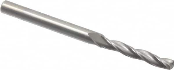 Accupro - #21 150° Solid Carbide Jobber Drill - Bright Finish, Spiral Flute, 2-1/2" OAL, Standard Point - Americas Industrial Supply