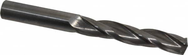 Accupro - 5/8" 150° Solid Carbide Jobber Drill - Bright Finish, Spiral Flute, 6" OAL, Standard Point - Americas Industrial Supply