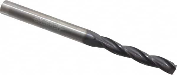 Accupro - 13/64" 150° Solid Carbide Jobber Drill - AlTiN Finish, Spiral Flute, 3" OAL, Standard Point - Americas Industrial Supply
