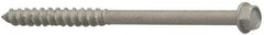 Elco - 1/4" Diam, 3-1/4" Length Under Head, Hex Drive, Concrete Screw & Masonry Fastener - Stainless Steel, StalGard Silver Finish, Includes 5/16" Drill Bit - Americas Industrial Supply