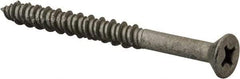 Elco - 1/4" Diam, 2-3/4" OAL, Phillips Drive, Concrete Screw & Masonry Fastener - Stainless Steel, StalGard Silver Finish, Includes #2 Drill Bit - Americas Industrial Supply