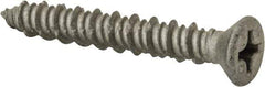 Elco - 1/4" Diam, 1-3/4" OAL, Phillips Drive, Concrete Screw & Masonry Fastener - Stainless Steel, StalGard Silver Finish, Includes #2 Drill Bit - Americas Industrial Supply