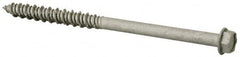 Elco - 1/4" Diam, 3-3/4" Length Under Head, Hex Drive, Concrete Screw & Masonry Fastener - Stainless Steel, StalGard Silver Finish, Includes 5/16" Drill Bit - Americas Industrial Supply
