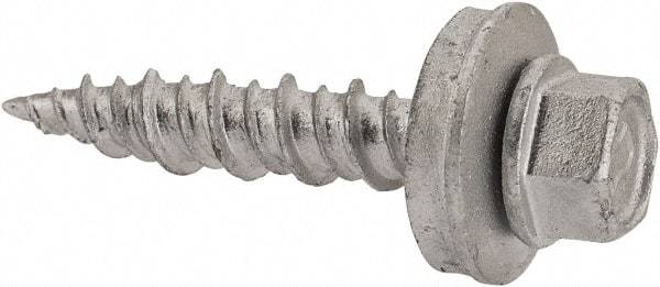 Elco - #10-15 Hex Washer Head Sheet Metal Screw - Steel, 1" Length Under Head, ASTM B117 - Americas Industrial Supply