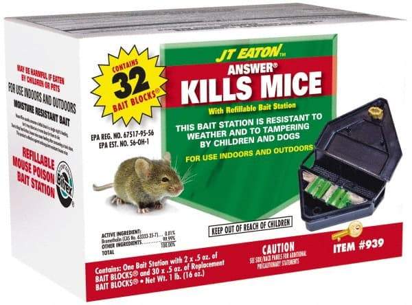 J.T. Eaton - 0.5 oz Plastic Bait Holder - Targets Mice - Americas Industrial Supply