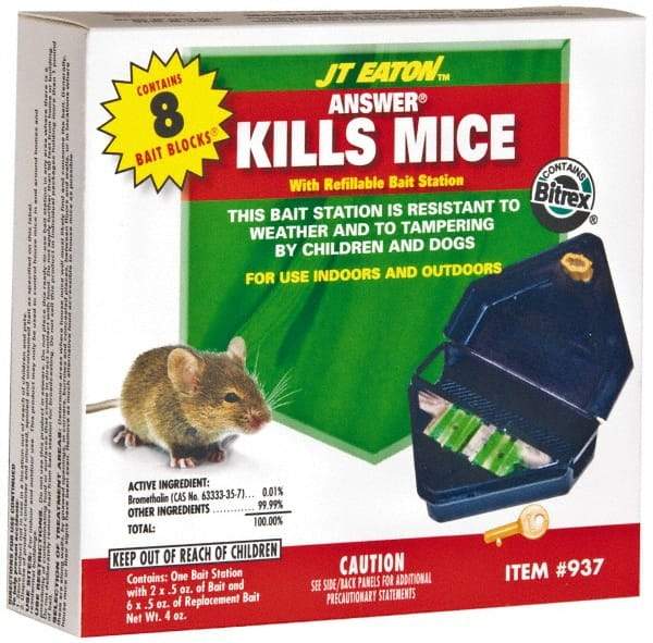 J.T. Eaton - 0.5 oz Plastic Bait Holder - Targets Mice - Americas Industrial Supply