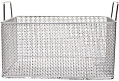 Marlin Steel Wire Products - 12" Deep, Rectangular Stainless Steel Mesh Basket - 1/4" Perforation, 18" Wide x 9" High - Americas Industrial Supply