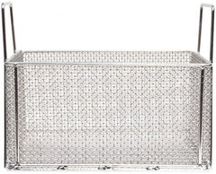Marlin Steel Wire Products - 10" Deep, Rectangular Stainless Steel Mesh Basket - 1/4" Perforation, 15" Wide x 8" High - Americas Industrial Supply