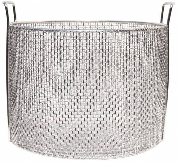 Marlin Steel Wire Products - Round Stainless Steel Mesh Basket - 1/4" Perforation, 14" Wide x 10" High - Americas Industrial Supply