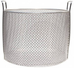 Marlin Steel Wire Products - Round Stainless Steel Mesh Basket - 1/4" Perforation, 14" Wide x 10" High - Americas Industrial Supply