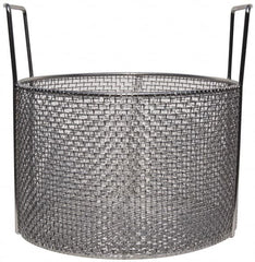 Marlin Steel Wire Products - Round Stainless Steel Mesh Basket - 1/4" Perforation, 12" Wide x 8" High - Americas Industrial Supply