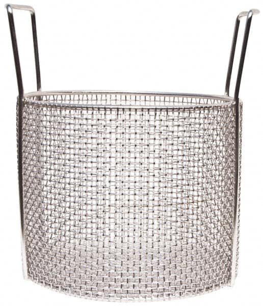 Marlin Steel Wire Products - Round Stainless Steel Mesh Basket - 1/4" Perforation, 10" Wide x 8" High - Americas Industrial Supply