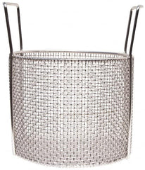 Marlin Steel Wire Products - Round Stainless Steel Mesh Basket - 1/4" Perforation, 10" Wide x 8" High - Americas Industrial Supply