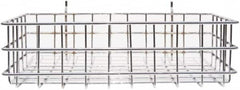 Marlin Steel Wire Products - 8" Deep, Rectangular Steel Peg Board/Slatwall Basket - 1-3/8" Perforation, 14" Wide x 4" High - Americas Industrial Supply