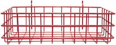 Marlin Steel Wire Products - 8" Deep, Rectangular Steel Peg Board/Slatwall Basket - 1-3/8" Perforation, 14" Wide x 4" High - Americas Industrial Supply