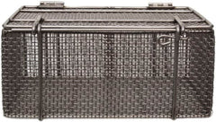 Marlin Steel Wire Products - 10" Deep, Rectangular Stainless Steel Mesh Basket - 1/4" Perforation, 14" Wide x 6" High - Americas Industrial Supply