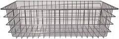 Marlin Steel Wire Products - 18" Deep, Rectangular Steel Wire Basket - 1-3/8" Perforation, 28" Wide x 8" High - Americas Industrial Supply