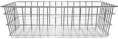 Marlin Steel Wire Products - 18" Deep, Rectangular Steel Wire Basket - 1-3/8" Perforation, 24" Wide x 8" High - Americas Industrial Supply