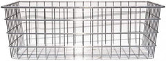 Marlin Steel Wire Products - 14" Deep, Rectangular Steel Wire Basket - 1-3/8" Perforation, 20" Wide x 6" High - Americas Industrial Supply