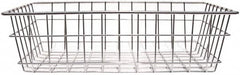 Marlin Steel Wire Products - 12" Deep, Rectangular Steel Wire Basket - 1-3/8" Perforation, 18" Wide x 5" High - Americas Industrial Supply