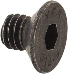 Value Collection - M6x1.00 Metric Coarse Hex Socket Drive, 90° Flat Screw - Grade 12.9 Alloy Steel, Black Oxide Finish, Fully Threaded, 8mm OAL - Americas Industrial Supply