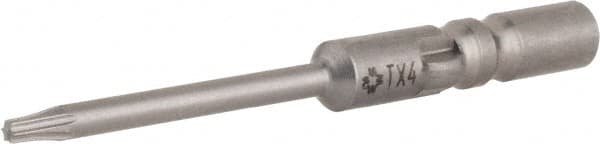 Wera - 4mm Drive, Torx Precision Screwdriver Bit - 1-9/16" OAL - Americas Industrial Supply