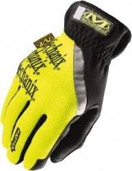 Mechanix Wear - Size M Work Gloves - For Mechanic's & Lifting, Uncoated, Elastic Band Cuff, Full Fingered, Hi-Vis Yellow, Paired - Americas Industrial Supply
