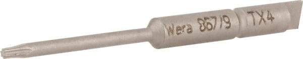 Wera - 4mm Drive, Torx Precision Screwdriver Bit - 1-3/4" OAL - Americas Industrial Supply