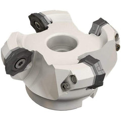 Iscar - 112.5mm Cut Diam, 32mm Arbor Hole, 4.6mm Max Depth of Cut, 42° Indexable Chamfer & Angle Face Mill - 6 Inserts, OF..\xB6RFM. 1905 Insert, Right Hand Cut, 6 Flutes, Series Heliocto - Americas Industrial Supply