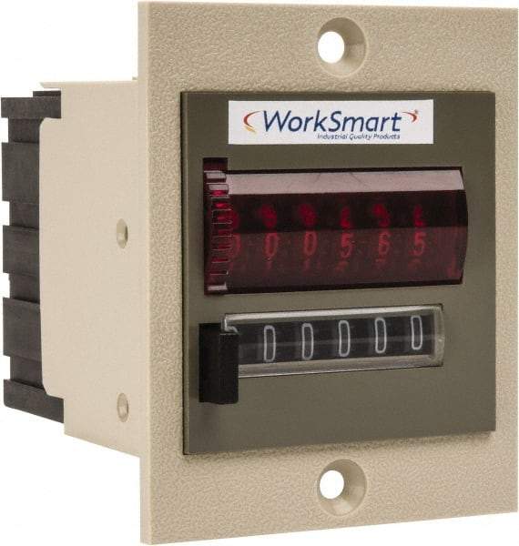 Value Collection - 6 Digit Mechanical Display Electromechanical Counter - Manual Reset - Americas Industrial Supply