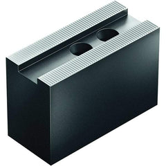 Schunk - 14" Max Chuck Capacity, 1.5mm x 60° Serrated Interface, Square Soft Lathe Chuck Jaw - 3 Jaw, Steel, 43mm Btw Mount Hole Ctrs, 80mm High, 22mm Groove, M20mm Fastener - Americas Industrial Supply
