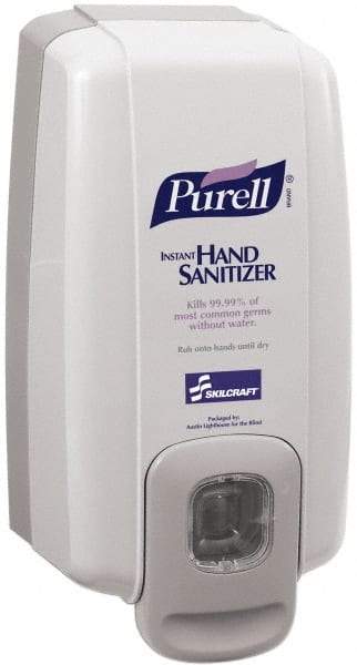 Ability One - 1000 mL Liquid Hand Sanitizer Dispenser - Plastic, Hanging, Gray - Americas Industrial Supply