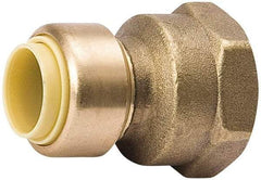 Value Collection - 1/2 x 3/4" Tube OD, 7/8 Standard Lead Free Brass Push-to-Connect Tube Union - Tube to Tube Connection, 200 Max psi, EPDM O-Ring - Americas Industrial Supply