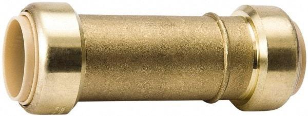 Value Collection - 1/2" Tube OD, 5/8 Standard Lead Free Brass Push-to-Connect Tube Union - Tube to Tube Connection, 200 Max psi, EPDM O-Ring - Americas Industrial Supply