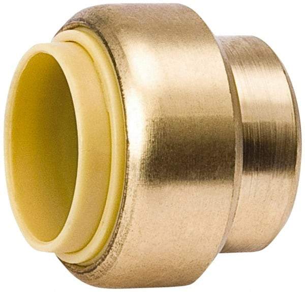 Value Collection - 3/4" Outside Diam, Brass Push-to-Connect Tube End Stop - 200 Max psi, Tube Connection, EPDM O-Ring, Lead-Free - Americas Industrial Supply